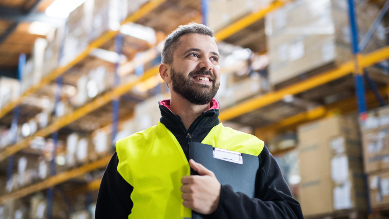 man working in factory